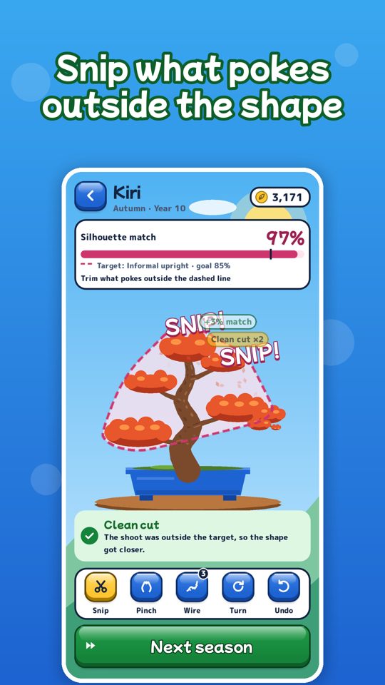 Snipleaf home screen